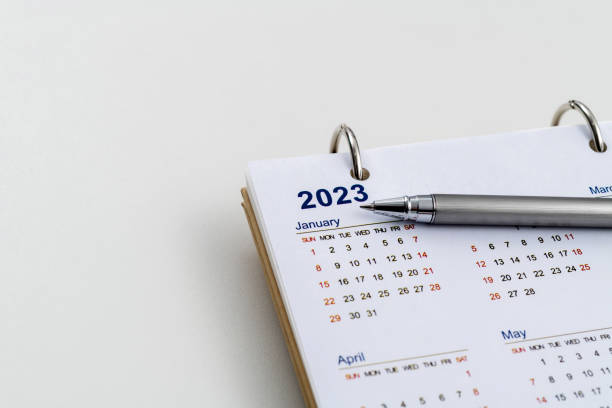 istock 2023 Calendar page with a pen 1434791686