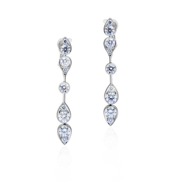istock Earrings with precious stones 1434806602