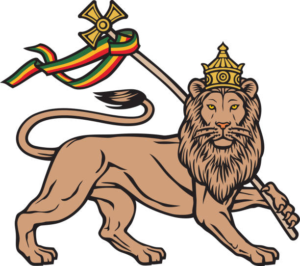 lew judy (rastafarian reggae symbol) - ragga stock illustrations