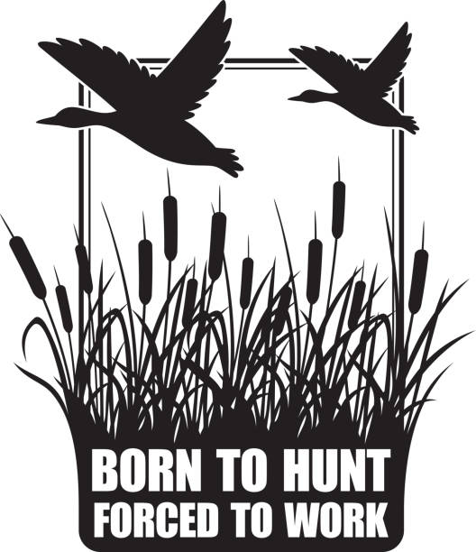 Born to Hunt Forced to Work Vector vector art illustration