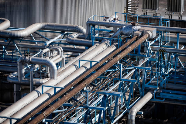Steel pipelines in the Refinery