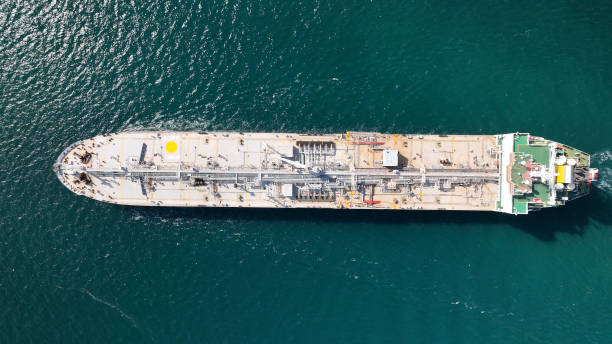 istock Aerial view of a heavy loaded container cargo vessel 1434814076