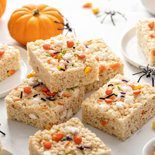 istock Rice cereal treats for Halloween with festive sprinkles 1434816229