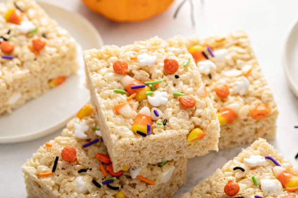 istock Rice cereal treats for Halloween with festive sprinkles 1434816234