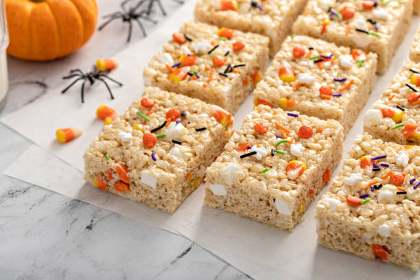istock Rice cereal treats for Halloween with festive sprinkles 1434816241