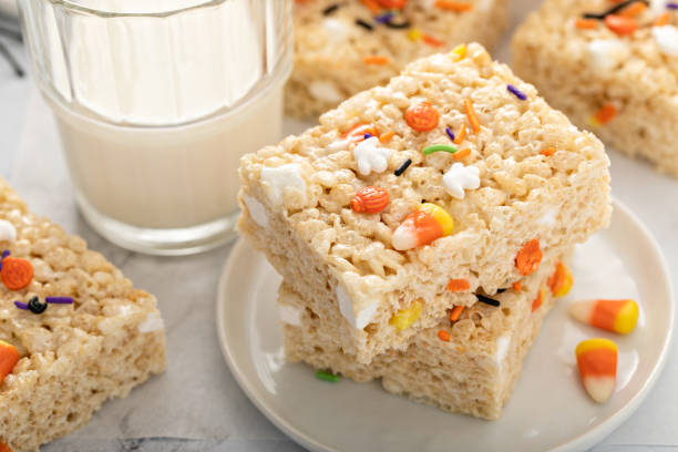istock Rice cereal treats for Halloween with festive sprinkles 1434816243