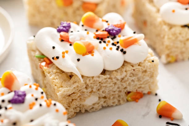 istock Rice cereal treats for Halloween with festive sprinkles 1434816247