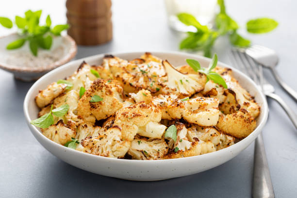 istock Roasted cauliflower with fresh herbs and spices 1434818307