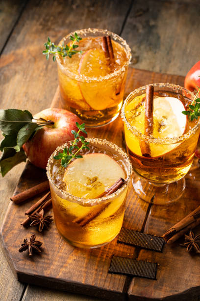 istock Apple cider margarita with brown sugar rim and cinnamon stick 1434820990