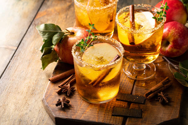istock Apple cider margarita with brown sugar rim and cinnamon stick 1434820991