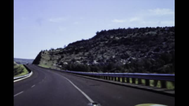 United States 1977, Travel along arizona highway scene in 70s