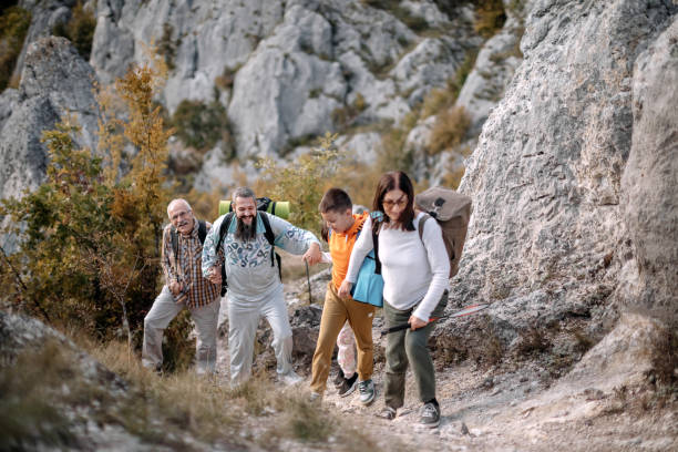 istock Multi-generation family in nature on weekend 1434827100