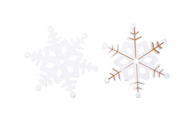 istock Toy snowflakes on a white isolated background 1434828777