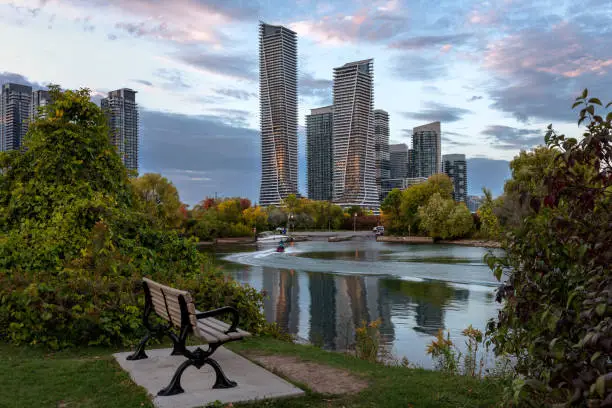 Photo of Toronto at Dusk, view of the Lakeshore