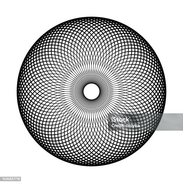 Circle Rotation And Line Drawing Geometry Abstract Circle Lines Spirograph Pattern Round Rotation Design Element ...