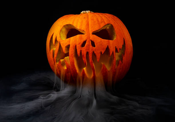 istock real picture of jack o lantern with smoke studio shot 1434850311