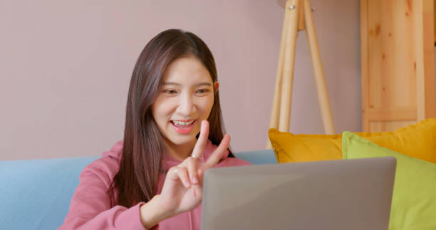 istock woman having video chat 1434854606