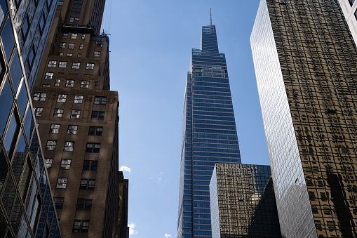 New York, NY, USA - June 4, 2022: The supertall One Vanderbilt skyscraper, designed by Kohn Pedersen Fox.