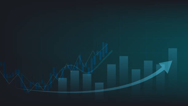 istock finance and business background. bar chart and candlestick chart show stock market trading price 1434866259