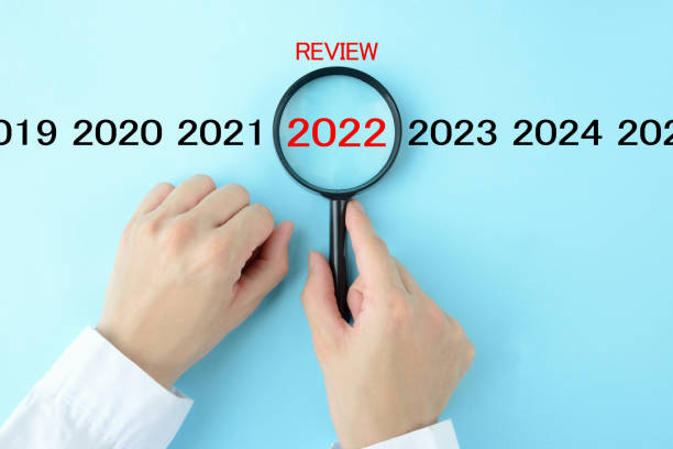 istock Magnifying glass and 2022 with review word 1434873792