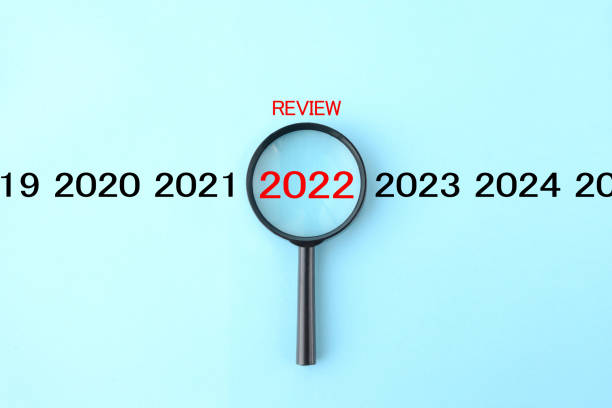 istock Magnifying glass and 2022 with review word 1434873836