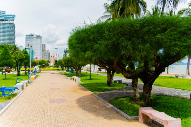 istock A city park in a seaside resort town. 1434894356