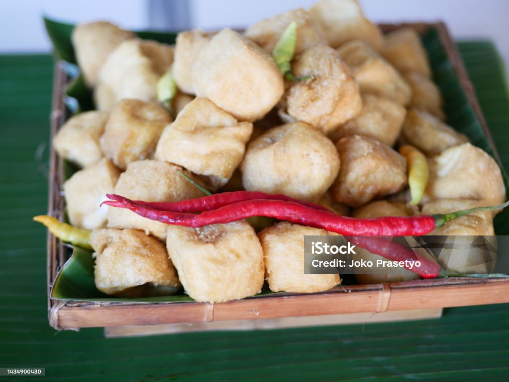 Indonesia Dish Fried Tofu Fried Tofu Stock Photo - Download Image Now