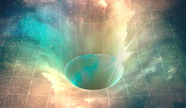 istock 3D illustration tunnel or wormhole, Abstract speed tunnel warp in space, wormhole or black hole. Scene of overcoming the temporary space in cosmos. 3D rendering 1434908735