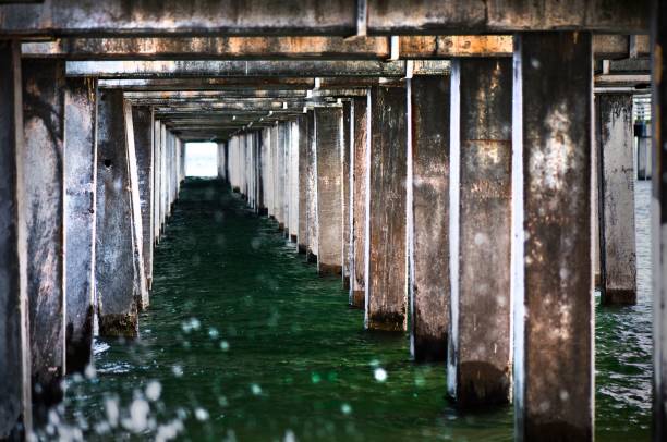 istock The old metal bridge over the river 1434909413