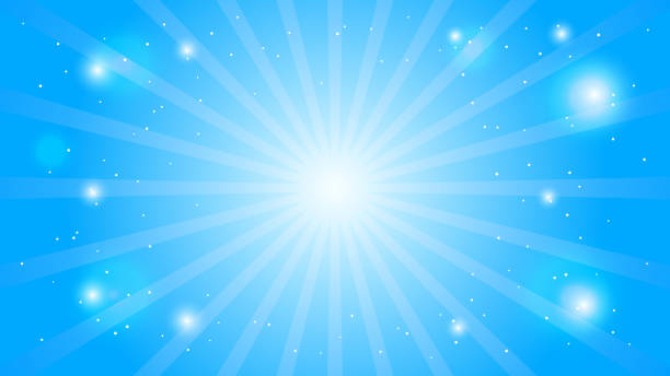 ilustrações de stock, clip art, desenhos animados e ícones de rays of light in the water, light blue universe, fizzy of carbonic acid. vector illustration background material - carbonic acid