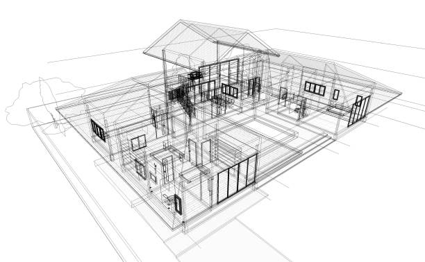 istock 3D illustration of building project 1434913439