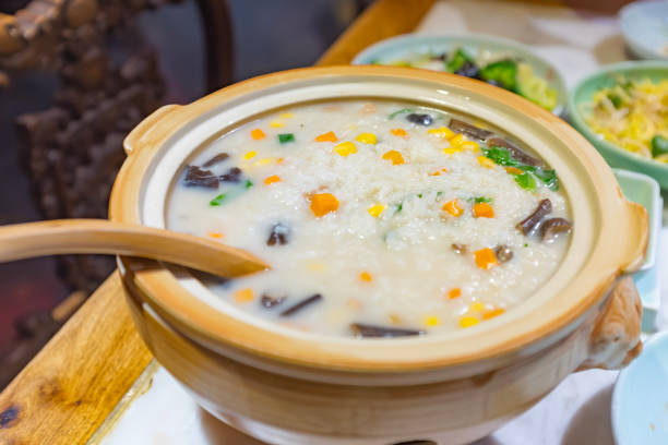 istock One pot vegetable porridge, ceramic pot, ready to eat 1434913507