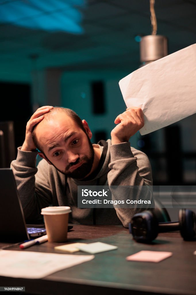 Exhausted Overworked Engineer Programming Html Code Stock Photo ...