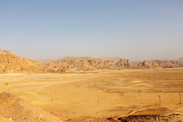 istock View to Sinai desert with empty blue sky 1434915450