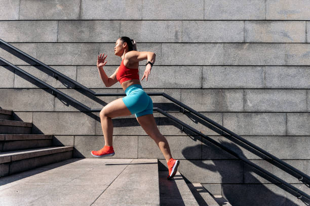 istock Young Asian Runner Stair Climbing 1434918964