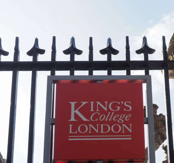 King's College sign in London London, Uk - Circa October 2022: King's College sign university of london photos stock pictures, royalty-free photos & images
