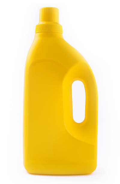 istock Yellow Plastic detergent bottle isolated on white background 1434923646