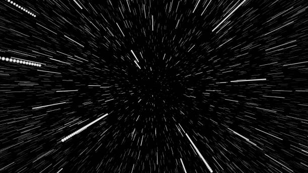 istock Space hyper-lapse or Space Jump or Hyperspace Jump stars. 3d rendering time travel, traveling through stars with the speed of light through a black hole in a space tunnel. 1434924468