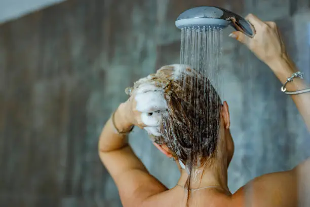 Photo of Washing hair with shampoo!