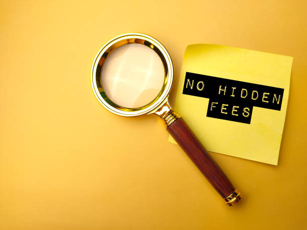 istock Magnifying glass and sticky note with the word NO HIDDEN FEES 1434926824