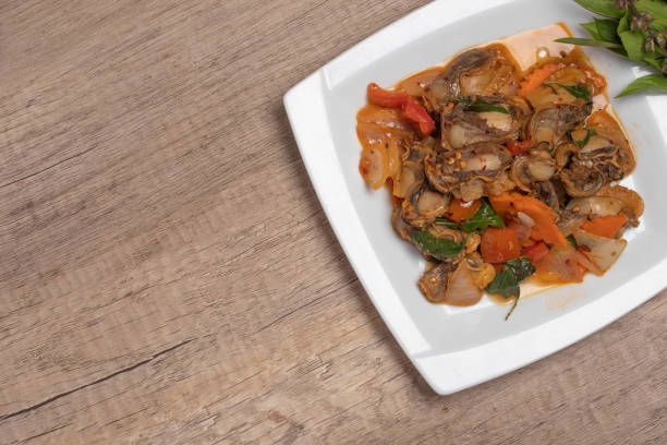 istock Anadara granosa stir-fried chili paste. Spicy Thai food. 1434928366