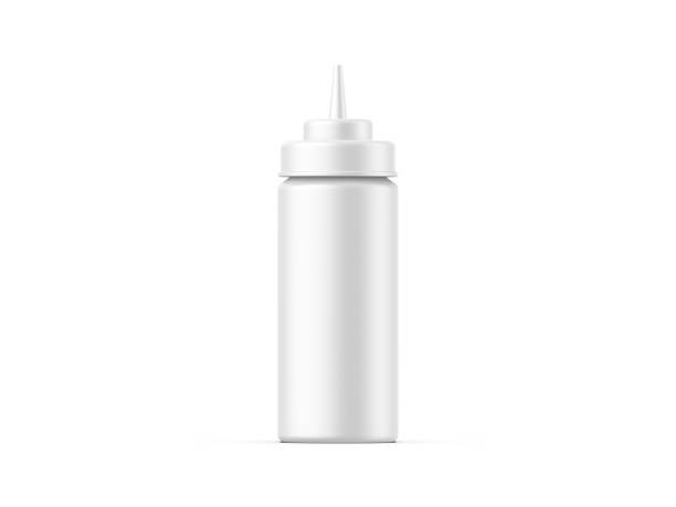 istock Plastic ketchup and sauce bottle for branding and mock up, 3d render illustration. 1434933135