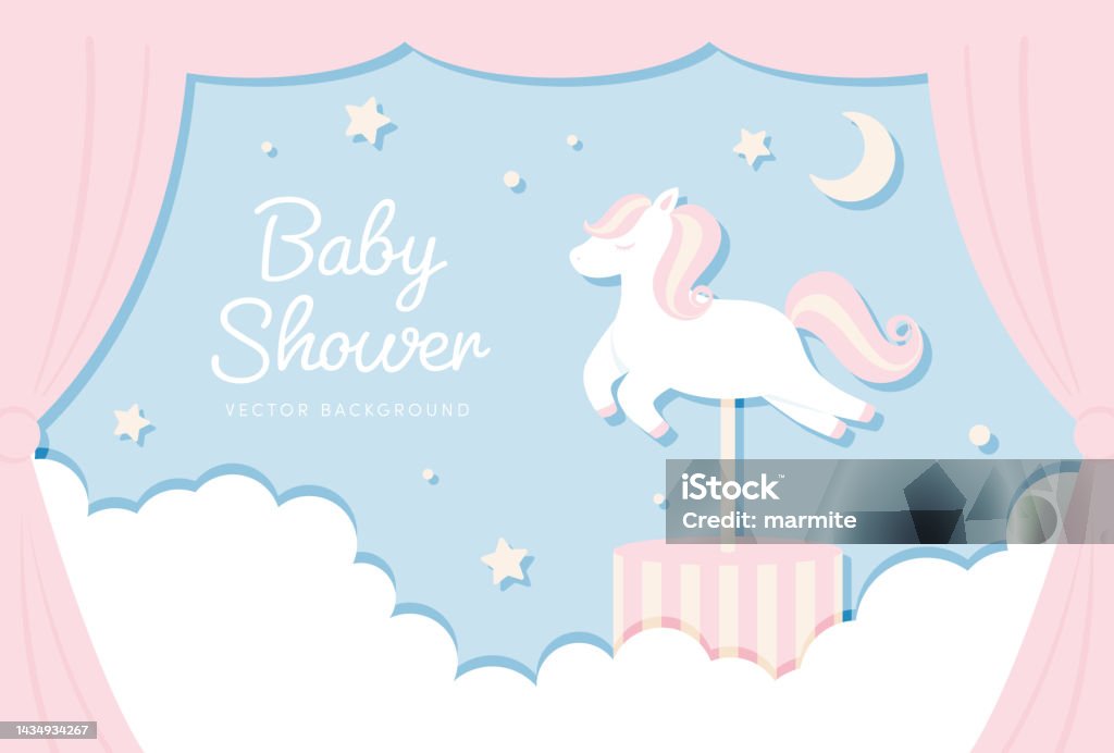 Ilustración de Fondo Vectorial Con Un Tiovivo En El Cielo Para Pancartas  Tarjetas De Baby Shower Folletos Fondos De Pantalla De Redes Sociales Etc y  más Vectores Libres de Derechos de Abstracto -