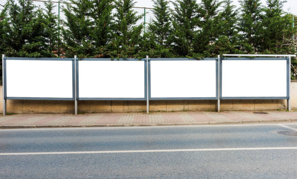 istock Large blank billboards for outdoor advertising. 1434934421