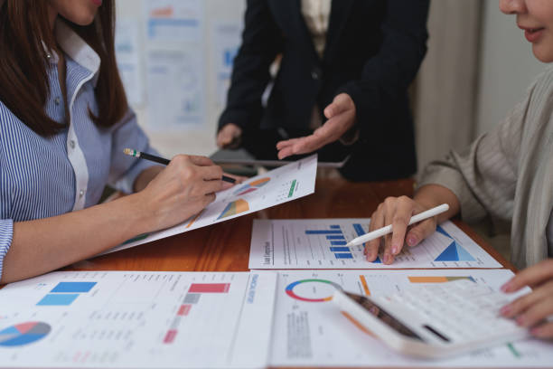 istock Group of fund manager analyzing big data for future investment 1434937975
