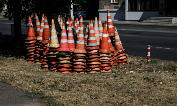 istock a lot of orange traffic cones 1434946718