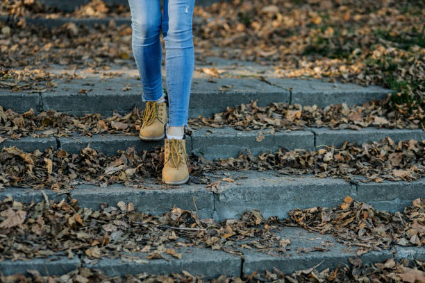 istock Stylish woman boots and jeans 1434946821