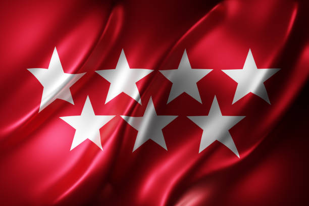 istock 3d Madrid region flag 1434949544