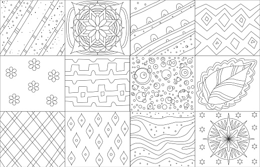 Patchwork Pattern For Your Coloring Book Stock Illustration Download
