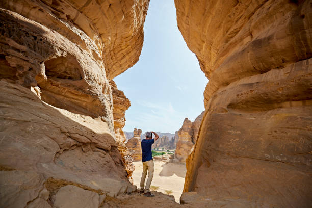 istock Landscape photographer working in Saudi Arabia 1434960757
